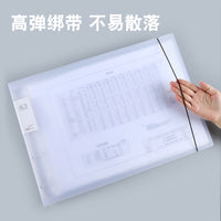 Translucent A3/8K Horizontal/Vertical 4-Hole Ring Binder for Art and Document Storage