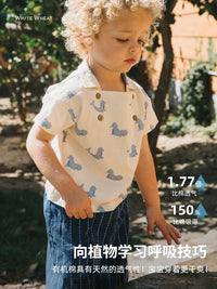 Whitewheat Kids' Cotton Polo T-Shirt for Boys and Girls, Summer Short Sleeve Top