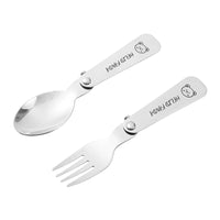 Foldable 304 Stainless Steel Spoon for Outdoor Travel and Portable Dining