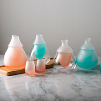 Frosted Inner Liner Ice Wine Decanter Set with Measuring Dispenser for Liquor