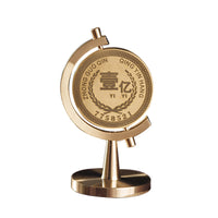 Dinghao Brass Rotating Globe Ornament for Car and Office Desk, Creative Decompression Gift