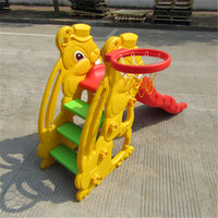 Toddler Indoor/Outdoor Slide with Basketball Hoop, Kids Play Slide for Home & Kindergarten