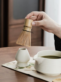Handmade Ceramic Matcha Bowl Set with Whisk and Tools