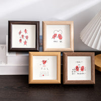 Mini Square 4-inch Fingerprint Painting Photo Frame DIY Kit for Couples & Friends