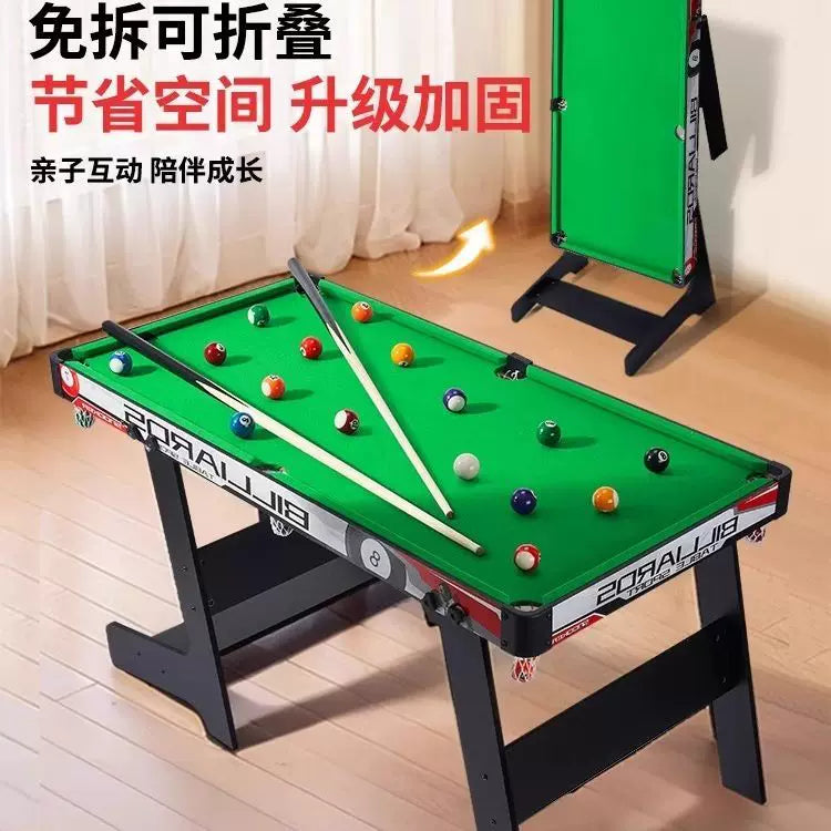 Foldable Mini Pool Table for Kids and Adults, Indoor Family Game with Accessories