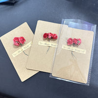 Dried Flower Greeting Cards, Vintage Blank Small Cards for Valentine's Day, Thank You, Blessing, Creative DIY Birthday Cards