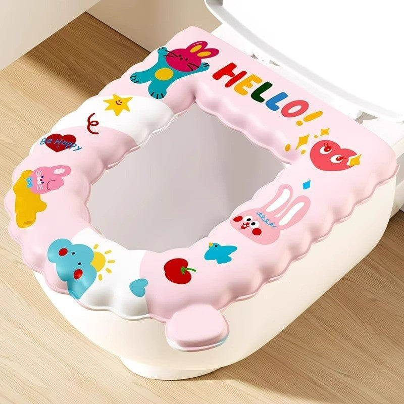 Waterproof Cartoon Toilet Seat Cover for All Seasons, 2025 New Model