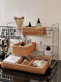 Stainless Steel Countertop Storage Rack Multi-layer Organizer for Cosmetics Snacks Cups
