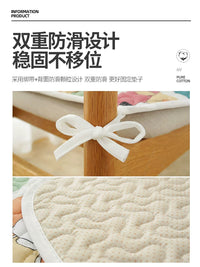 Breathable Office Chair Cushion for All Seasons, Square/U-Shaped Seat Pad with Ties for Dining Chairs and Stools