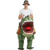Inflatable Dinosaur Rider Costume for Halloween - T-Rex & Raptor Designs for Kids & Adults