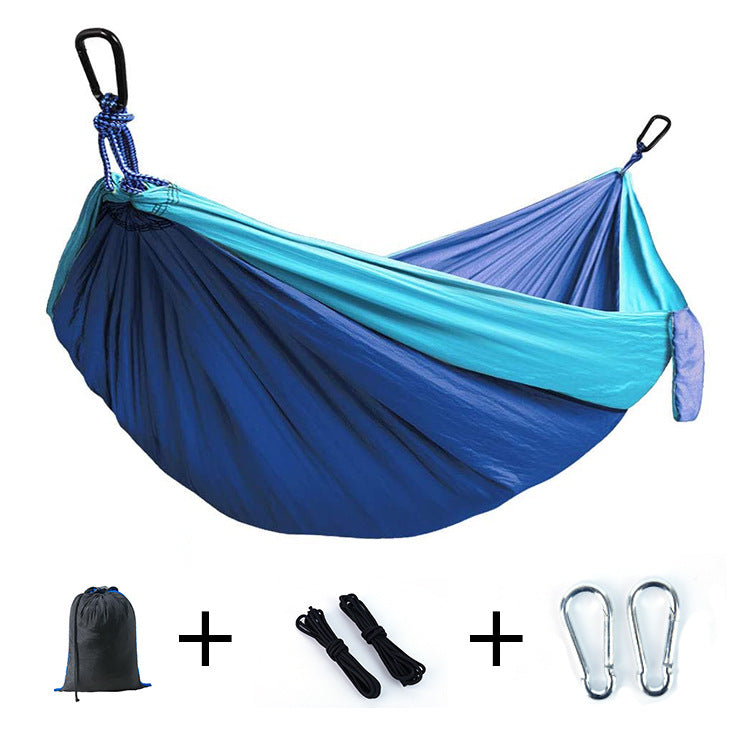 Portable Nylon Hammock with Tree Straps for Outdoor Camping and Backpacking
