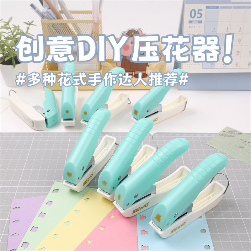 Handheld Hole Puncher for Loose-Leaf Binders and Cards, 1.5-5mm Round Hole Punch