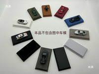 1:64 Scale Diecast Car Model Display Case with Clear Acrylic Dust Cover and Leather Base