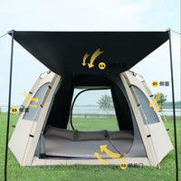 Automatic Hexagonal Pop-Up Camping Tent, Waterproof Sun Protection, Portable for Outdoor Park Travel