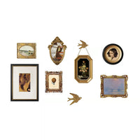 French Vintage Art Deco Wall Decor Set for Living Room and Dining Room