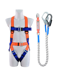 Full Body Safety Harness with Lanyard for Construction and Fall Protection