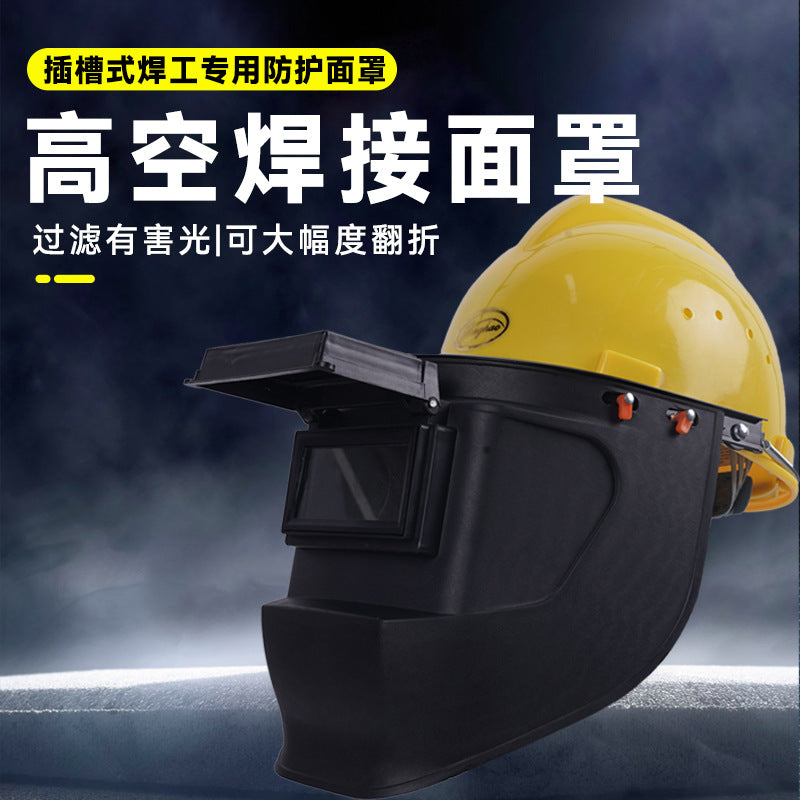 Auto-Darkening Welding Helmet with Bracket for High-Altitude Work