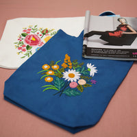 DIY Embroidery Kit for Canvas Tote Bag - Hand-stitched Couple's Gift & Student Project