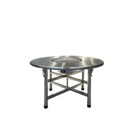 Portable Outdoor Camping Tea Table Set with Folding Stainless Steel Table and Kermit Chairs