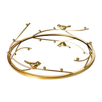 Luxury Iron Art Mirrored Tray for Snacks, Keys, and Decorative Display