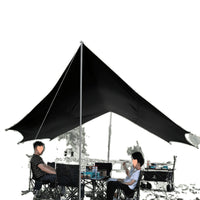 Outdoor Thickened Black Glue Tarp Sunshade for Camping and Hiking, Rainproof UV Protection