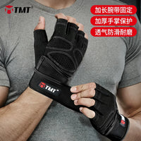 Workout Gloves with Wrist Support for Weightlifting, Pull-ups, and Gym Training - Non-slip Half Finger Design