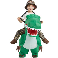 Inflatable Dinosaur Ride-On Costume for Halloween, Adult and Kids