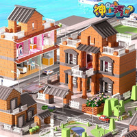 Mini Mason Starch Cement DIY House Building Kit for Kids, Reusable Brick and Tile Construction Toy