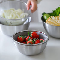 304 Stainless Steel Kitchen Colander Basin with Drain Basket for Washing Rice and Vegetables