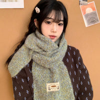 Retro Blended Knit Scarf for Autumn/Winter - Warm & Soft Neck Warmer