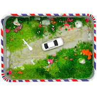 DIY Miniature Island Road Car Landscape Kit in Tin Box