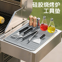 Silicone Griddle Mat for Blackstone Grills, Heat-Resistant BBQ Tool Mat, Air Fryer Drip Pad