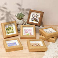 Mini Square Hollow Wood Frame for DIY Art, Oil Painting Sticks, Watercolor, and Children's Artwork Display