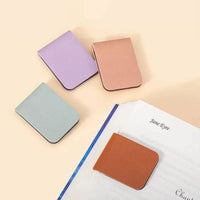 Magnetic Leather Bookmark Set for Students and Gifts