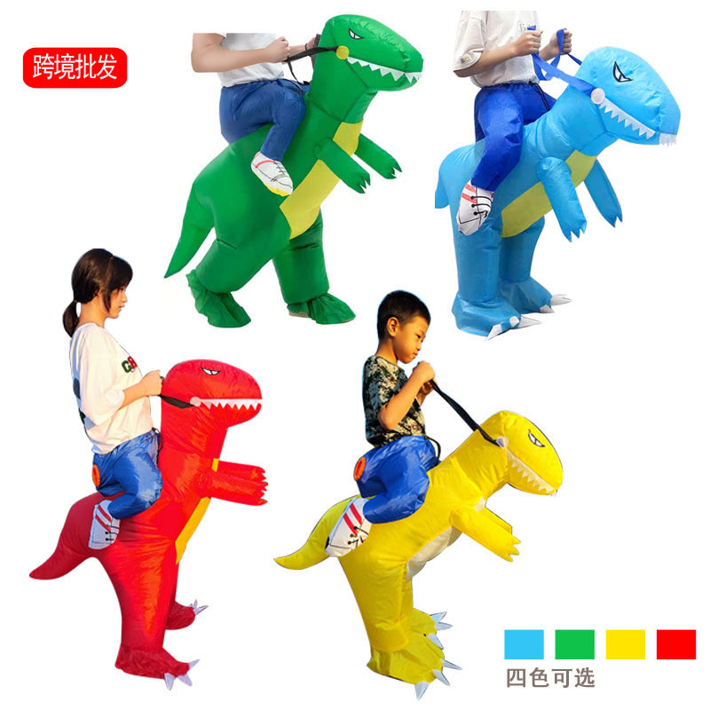 Inflatable Ride-On Dinosaur Costume for Kids - T-Rex Design
