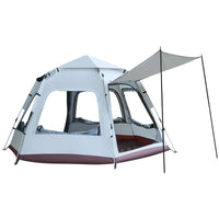 Automatic Hexagonal Outdoor Camping Tent with Large Space, Rainproof, Portable for Picnics