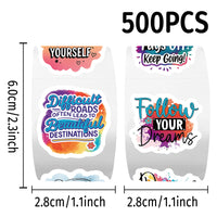 English Graffiti Motivational Quotes Sticker Roll for DIY Journals & Stationery Decoration