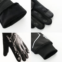 Men's Winter Warm Cycling Gloves with Touchscreen, Windproof, Waterproof, and Anti-slip Features