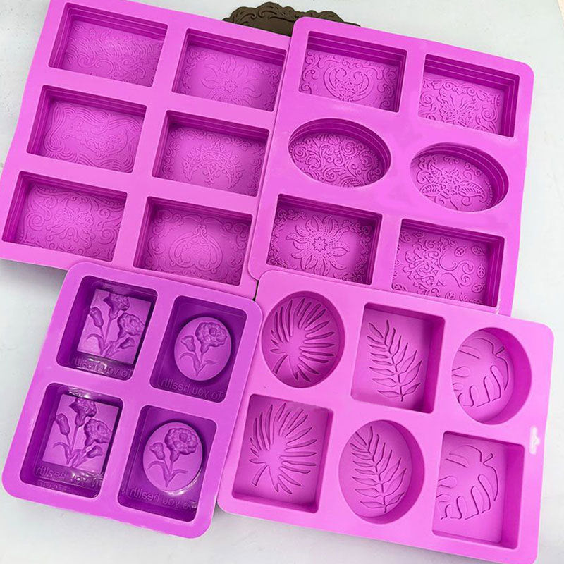 Silicone Soap Molds for DIY Cold Process Soap Making - Various Patterns