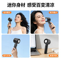 Portable Handheld Misting Fan with Digital Display, 5-Speed USB-C Rechargeable Personal Cooling Fan for Outdoor Use