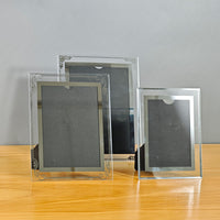 Crystal Glass Photo Frame for A4 Certificates and Pictures, Desktop Display, 6-7 Inch