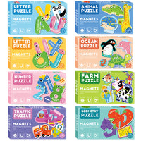 Magnetic Alphabet Number Animal Puzzle Refrigerator Stickers for Kids Early Education