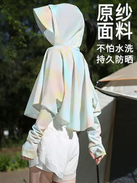 Women's Quick-Dry UV Protection Ice Silk Sun Protection Cape for Outdoor Summer