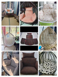Outdoor Waterproof Single Swing Chair Cushion, Thickened Rattan Hanging Basket Seat Pad