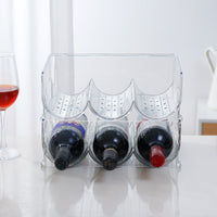 PET Clear Stackable Wine Bottle & Drink Storage Rack