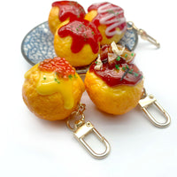 Realistic Japanese Food Takoyaki Taiyaki Keychain Bag Charm