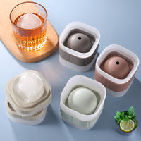Large Sphere Ice Ball Mold for Whiskey & Coffee - Silicone Round Ice Cube Maker