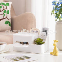 Modern Minimalist Tissue Box for Home Living Room, Creative Multifunctional Napkin Holder and Storage Organizer