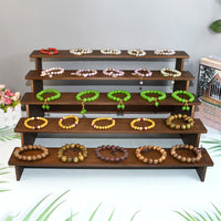 Solid Wood Tiered Display Stand for Bracelets and Hairpins
