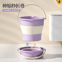 Foldable Portable Water Bucket with Handle for Car Travel Outdoor Fishing Washing
